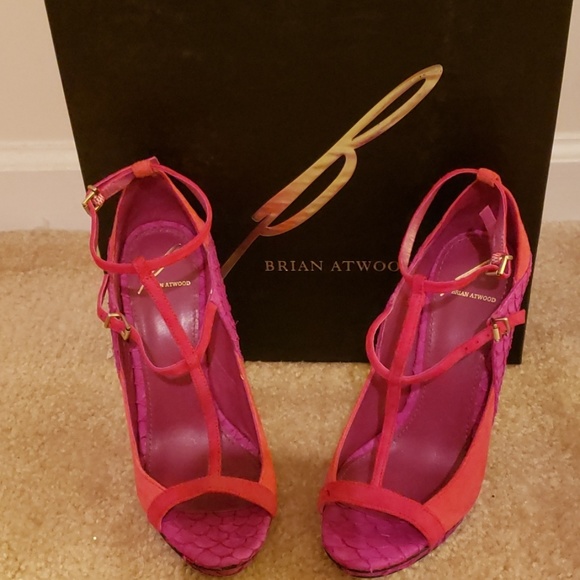 BeaUtiful Brian Atwood Two color sandal - Picture 1 of 4